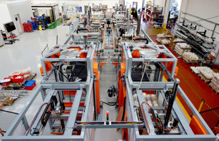 Ceramic glazing line demonstrates how systems can adapt to non-standard items