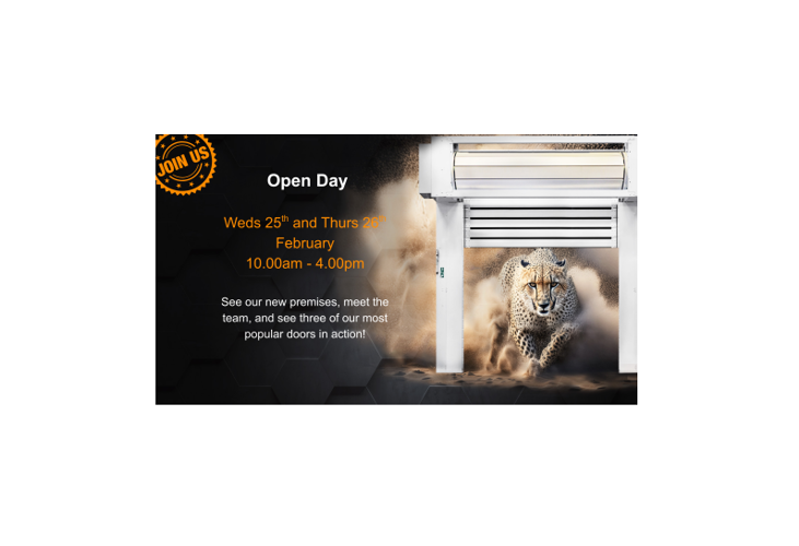 Register for the Efaflex open day 25th & 26th February, (10am -4pm), Telford.