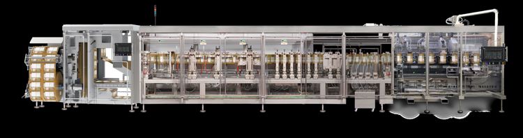 Filler offers firm control handling pouches from roll-stock to carousel