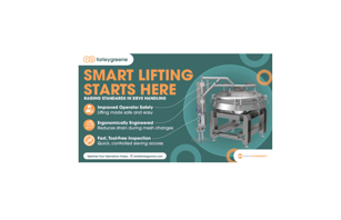 Introducing the Farleygreene Gallery Lifter: a smarter, safer way to maintain large industrial sieves