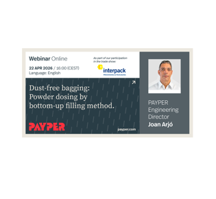 Dust-free bagging: Powder dosing by bottom-up filling method.